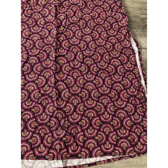 Marine Layer Ryan Skirt Rayon Blend Lightweight Slip Midi Fan Block Print NWT 2 - Picture 4 of 9